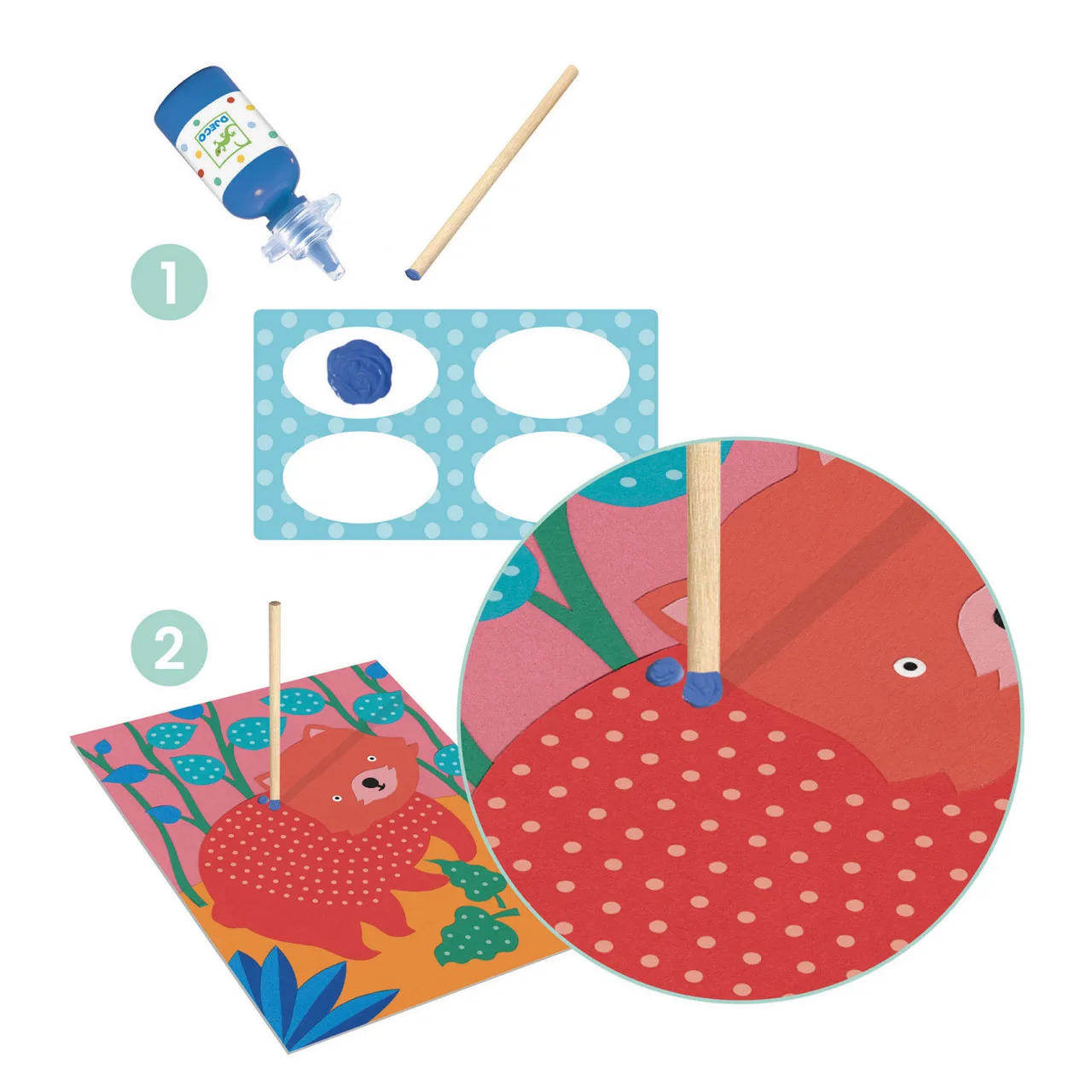 atelier creativ cu buline pointillisme djeco7269