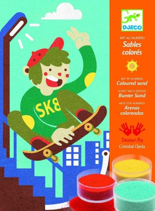 Atelier Creativ Cu Nisip Sporturi Cu Placa Djeco3156