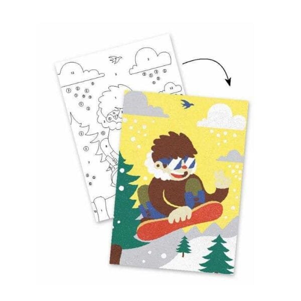 Atelier Creativ Cu Nisip Sporturi Cu Placa Djeco3423