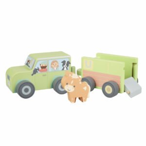 Camion Din Lemn Pentru Transport Animale De Ferma Orange Tree Toys12273