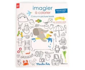 Carte De Desen Cu Abtibilduri Engleza Franceza Moulin Roty7302