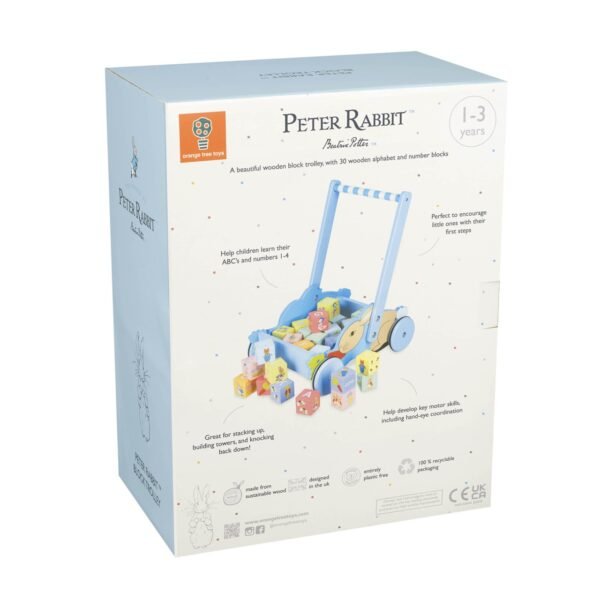 Carucior Cu Cuburi Peter Rabbit™, Orange Tree Toys - Imagine 2