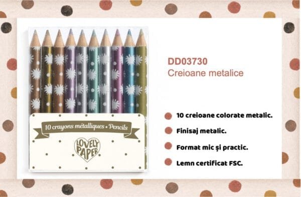 Creioane Colorate Metalice Chic Djeco11371