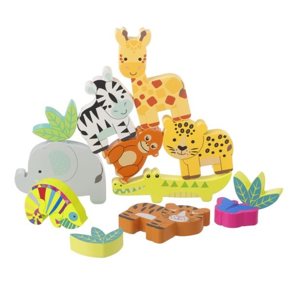 Joc Animale Din Jungla De Stivuit, Orange Tree Toys - Imagine 4