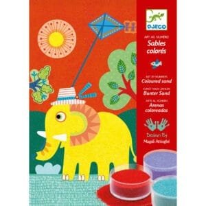 joc creativ cu nisip colorat animale jucause djeco1339