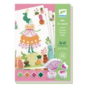Joc Creativ Cu Stampile Fete Flori Djeco9062