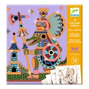 joc creativ de colorat animale razboinice djeco16846