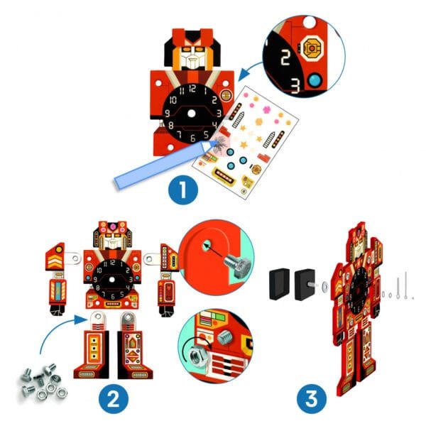 Joc Creativ Diy Ceasul Robot Djeco12447