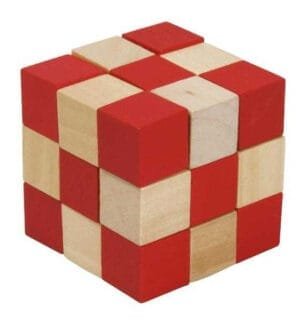 Joc Logic Iq 3D Puzzle Cub Natur Rosu Fridolin3516