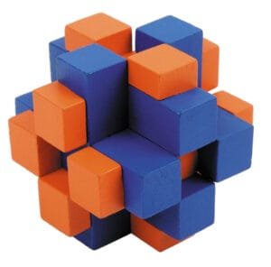Joc Logic Iq Din Puzzle 3D Cub Cross Colorat Fridolin6348