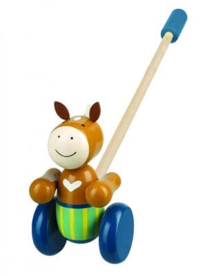 jucarie de impins ponei orange tree toys10793