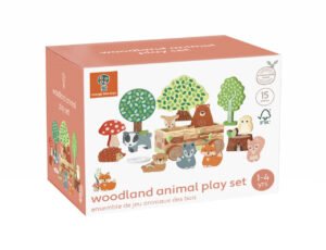 Jucarie Montessori Set Cu Piese Din Lemn Animale De Padure Orange Tree10794