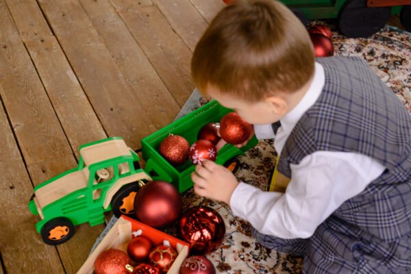 Jucarii Montessori Tractor Cu Remorca, Marc Toys - Imagine 4