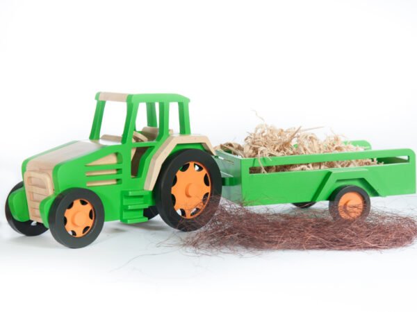 Jucarii Montessori Tractor Cu Remorca, Marc Toys - Imagine 5