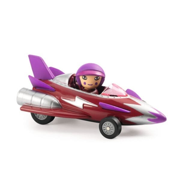 Masina De Cursa Miss Burgundy Colectia Crazy Motors Djeco10223
