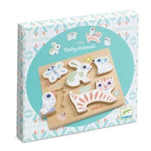 Puzzle Din Lemn Babyanimali Djeco11552