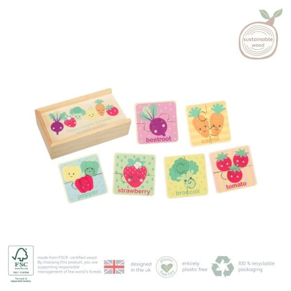 Puzzle Din Lemn In Cutie Legume Orange Tree Toys19532