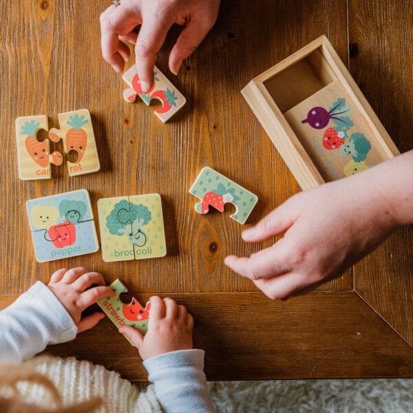 Puzzle Din Lemn In Cutie Legume Orange Tree Toys19533