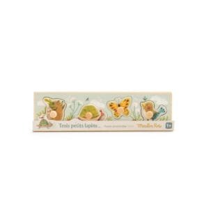 Puzzle Incastru Din Lemn 4 Animale Moulin Roty19586