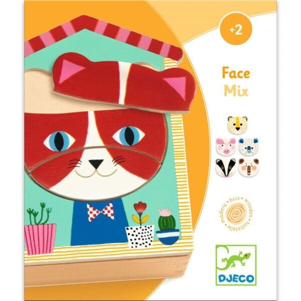 Puzzle Lemn Face Mix Djeco3841