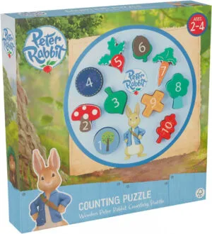 puzzle peter rabbit™ cu numere orange tree toys12367