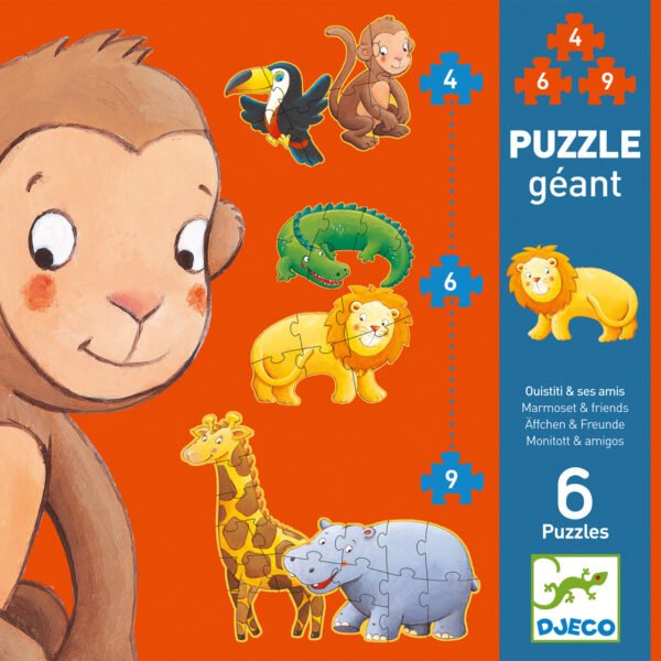 Puzzle Progresiv Animale Salbatice, Djeco - Imagine 2