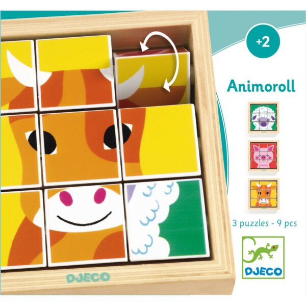 Puzzle Rotativ Animoroll, Djeco - Imagine 2