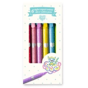 Set 6 Carioci Contur Argintiu Djeco12698