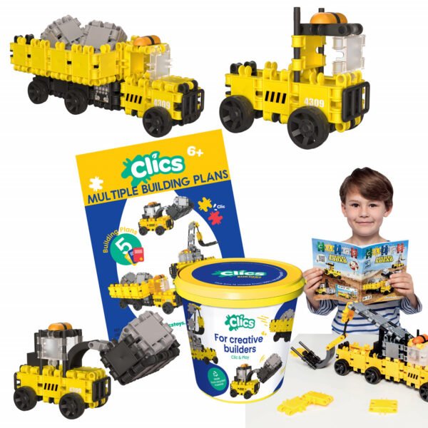 Set Clics De Construit Vehicule De Constructie 5 In 1 - Imagine 4