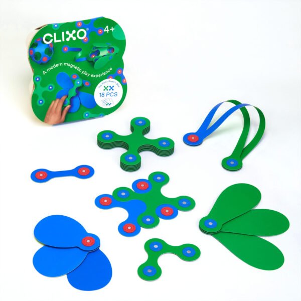 Set Clixo De Construit Cu Magnet, Itsy Pack Blue-Green 18