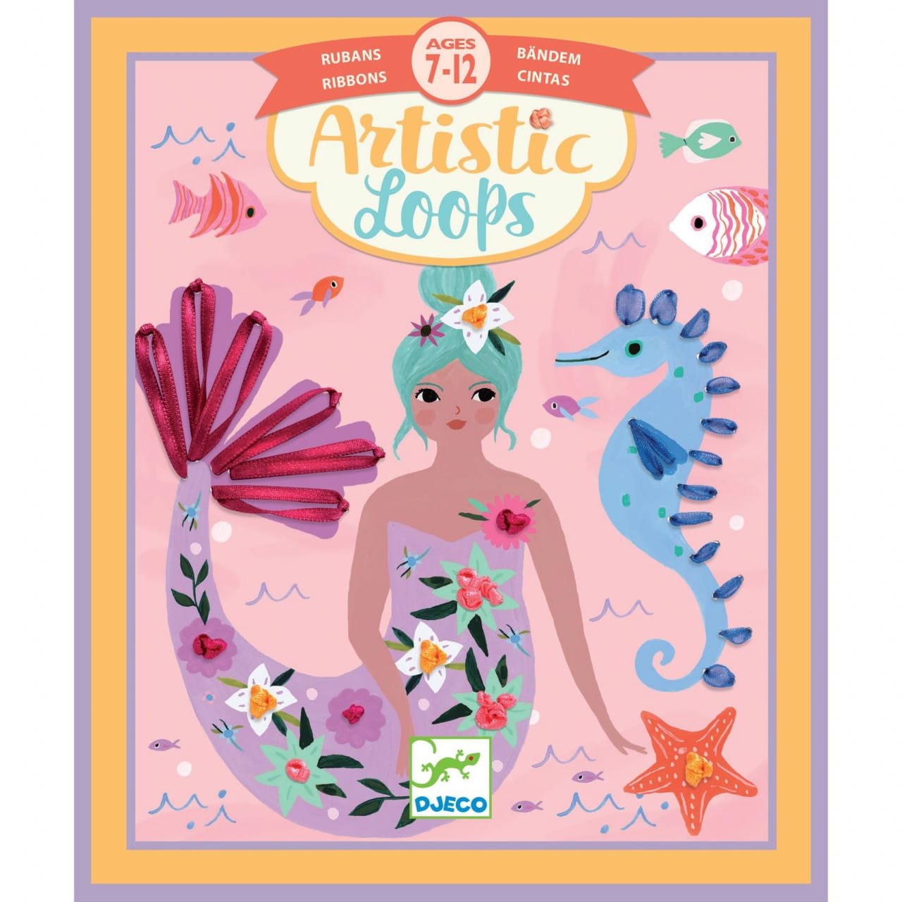 Set Creativ Cu Funde Si Panglici Atlantis, Djeco 3 Set Creativ Cu Funde Si Panglici Atlantis Djeco7388