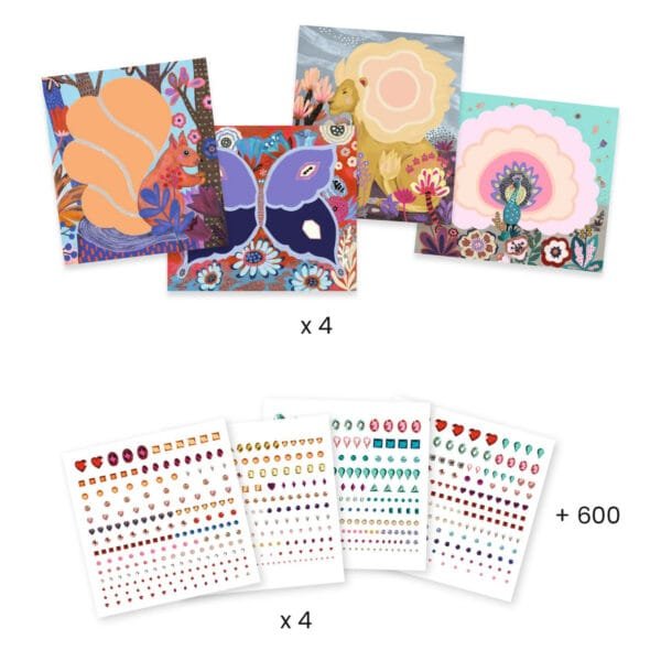 Set Creativ Cu Strasuri Frumusete Salbatica Djeco10725