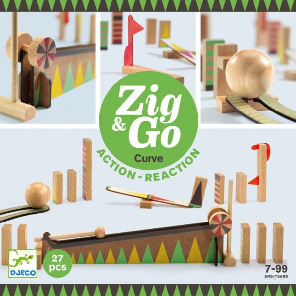 Set De Constructie Trasee Zig Go Bila Cea Mai Mare 27 Piese Djeco8338