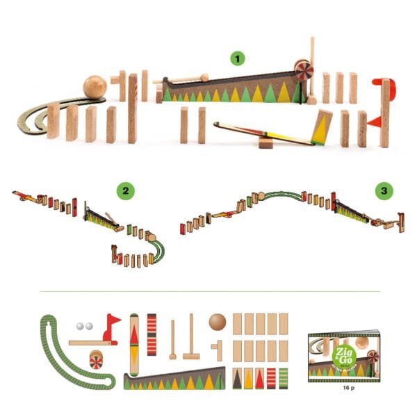 Set De Constructie Trasee Zig Go Bila Cea Mai Mare 27 Piese Djeco8501