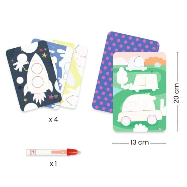 Set Pictura Cu Apa Vehicule Djeco10371