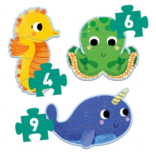 Set Puzzle-Uri Evolutive In Ocean, Djeco - Imagine 3