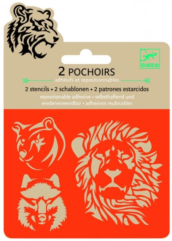 Set Sabloane Animale Salbatice Djeco2930