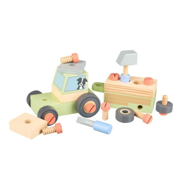 Tractor Din Lemn De Asamblat, Orange Tree Toys - Imagine 2