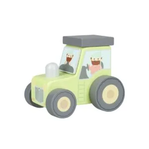 tractor din lemn verde orange tree toys19528