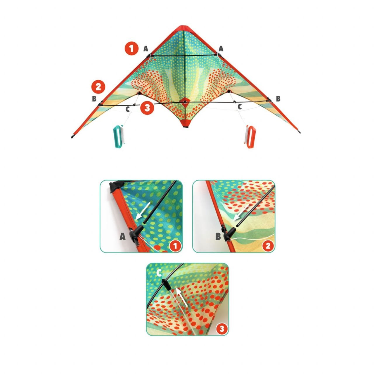 Zmeu Acrobatic Puncte Rosii, Djeco 4 Zmeu Acrobatic Puncte Rosii Djeco13163