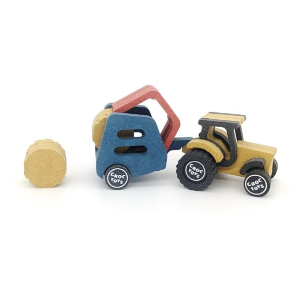 Set De Constructie Ferma Cu Tractor Nathan, Croc Toys - Imagine 5