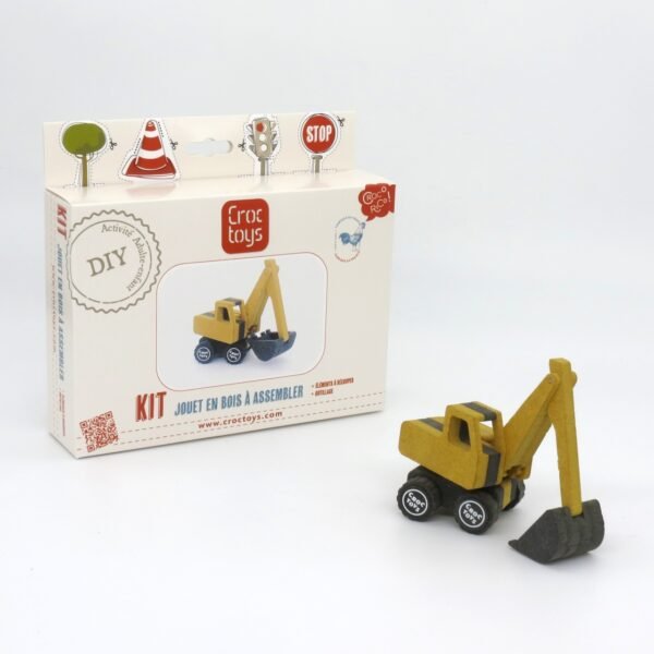 Set De Constructie Vehicul De Santier Excavatorul Frederic, Croc Toys - Imagine 3