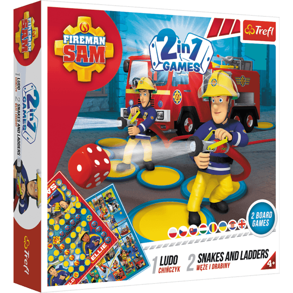 Joc Trefl Fireman Sam, Serpisori Si Scari Pompierul Sam 2 In 1