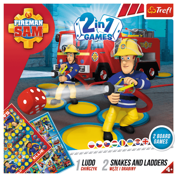 Joc Trefl Fireman Sam, Serpisori Si Scari Pompierul Sam 2 In 1 - Imagine 4