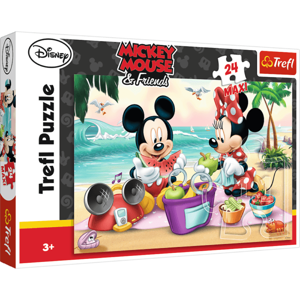 Puzzle Trefl Maxi Disney Mickey Mouse, Picnic Pe Plaja 24 Piese