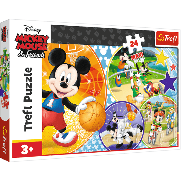 Puzzle Trefl Maxi Disney Mickey Mouse, E Timpul Pentru Sport 24 Piese