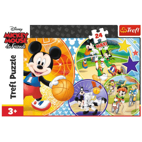 Puzzle Trefl Maxi Disney Mickey Mouse, E Timpul Pentru Sport 24 Piese - Imagine 2