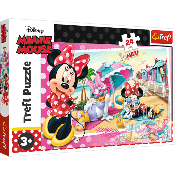 Puzzle Trefl Maxi Disney Minnie Mouse, Concediul Lui Minnie 24 Piese