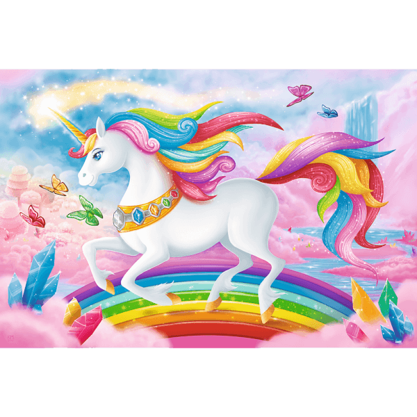 Puzzle Trefl Lumea De Cristal A Unicornilor 100 Piese - Imagine 3