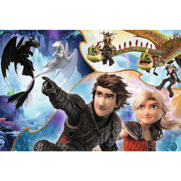 Puzzle Trefl Dreamworks Dragons, Pe Taramul Dragonilor 100 Piese - Imagine 3